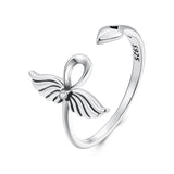 925 Sterling Silver Oxidized Silver Pavé Setting CZ Rings for Women