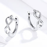 925 Sterling Silver Earrings - 1.2*0.4cm, Platinum Plated for Women
