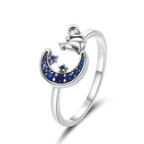 S925 Sterling Silver Oxidized Pavé Setting CZ Ring