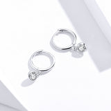 925 Sterling Silver Gold Plated Pavé Setting CZ Earrings for Women