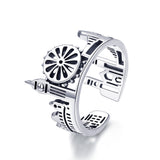 S925 Sterling Silver 1.2 cm Wide Ring