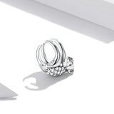 925 Sterling Silver CZ Pavé Setting Earrings