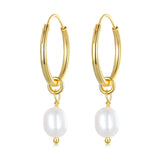 925 Sterling Silver Baroque Pearl Earrings for Women