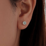 925 Sterling Silver Oxidized CZ Earrings