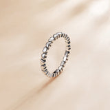 925 Sterling Silver Oxidized Ring Size 6.0 for Women