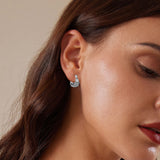 925 Sterling Silver Earrings with Pavé Setting CZ