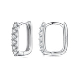 925 Sterling Silver Moissanite Earrings 1.4cm for Women