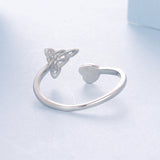 925 Sterling Silver Synthetic Opal White Gold Plated Ring for Women