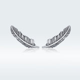 925 Sterling Silver Earrings - Oxidized Silver - 2.4cm x 0.7cm - Women