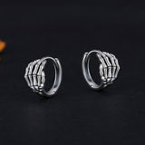 925 Sterling Silver Oxidized Earrings 12x7mm for Women