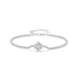 925 Sterling Silver 1 Carat Moissanite Bracelet for Women