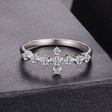 925 Sterling Silver Moissanite 0.15-0.20 Carat Ring for Women, Size 6