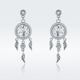 925 Sterling Silver Oxidized Pavé Setting CZ Earrings