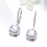 925 Sterling Silver Plated Gold Pavé Setting CZ Earrings for Women