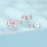 925 Sterling Silver Earrings with Enamel Process and White Gold Plating