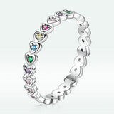 925 Sterling Silver & Platinum Plated 0.29cm CZ Ring for Women Size 6.0