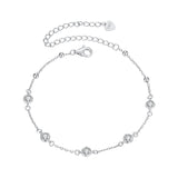 925 Sterling Silver 3mm Moissanite Bracelet for Women