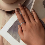 925 Sterling Silver White Gold Plated Turquoise Ring Size 6.0 for Women