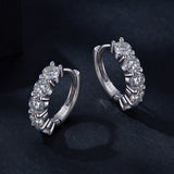 925 Sterling Silver 0.20 Carat Moissanite Earrings for Women