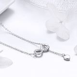 925 Sterling Silver Adjustable Necklace 38-45cm for Women