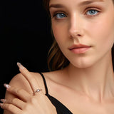 925 Sterling Silver Moissanite Ring Size E for Women