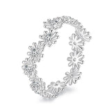 925 Sterling Silver Moissanite 0.03ct Ring Size 7