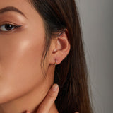 S925 Sterling Silver Enamel Platinum Plated Earrings for Women