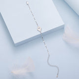925 Sterling Silver + White Gold Plated 15cm Adjustable Bracelet with CZ and Synthetic Spinel for Women