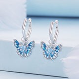925 Sterling Silver Enamel Pavé Setting CZ Earrings for Women