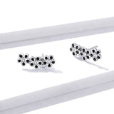 925 Sterling Silver Earrings with Pavé Setting CZ