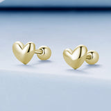 925 Sterling Silver Plated Platinum 5mm Earrings for Women
