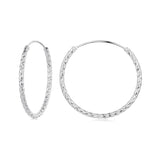 925 Sterling Silver Earrings Hoops 2.5 cm for Women