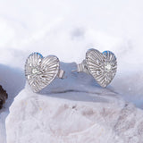 925 Sterling Silver Earrings with CZ in White Gold Plating for Women