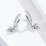 S925 Oxidized Silver Pavé Setting CZ Earrings for Women