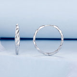 925 Sterling Silver Plated White Gold Earrings for Women - Size 11*3mm