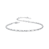925 Sterling Silver + White Gold Plated Bracelet