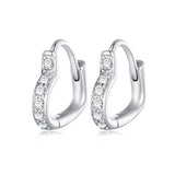 925 Sterling Silver Earrings with Pavé Setting CZ for Women