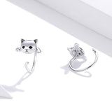 925 Sterling Silver Earrings with Pavé Setting and CZ Stones