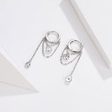 925 Platinum Plated Pavé Setting CZ Earrings
