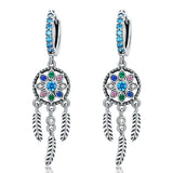 925 Sterling Silver Oxidized Silver Pavé CZ Earrings for Women, Size: 4*1 cm