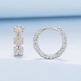 925 Sterling Silver Plated White Gold Earrings for Women