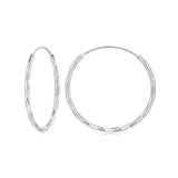 925 Sterling Silver Plated White Gold Earrings 3.0cm for Women