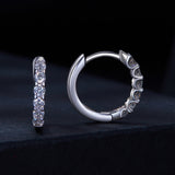 925 Sterling Silver 2.0mm Moissanite Earrings for Women