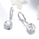 925 Sterling Silver Plated Gold Pavé Setting CZ Earrings for Women