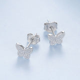 925 Sterling Silver Earrings with Plated White Gold for Women