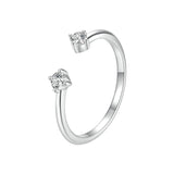 925 Sterling Silver Moissanite Ring Size E for Women