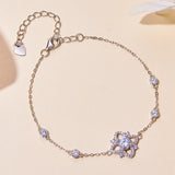 S925 Sterling Silver 0.5 Carat Moissanite Bracelet 16cm+5cm for Women