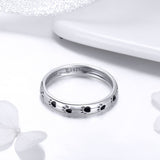 925 Sterling Silver Ring for Women - Size 5.0, Width 0.3cm