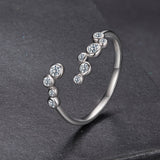 925 Sterling Silver Moissanite 0.06 Carat Ring for Women, Size E