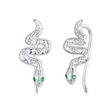 925 Sterling Silver Earrings with Pavé Setting and White Gold Plating for Women